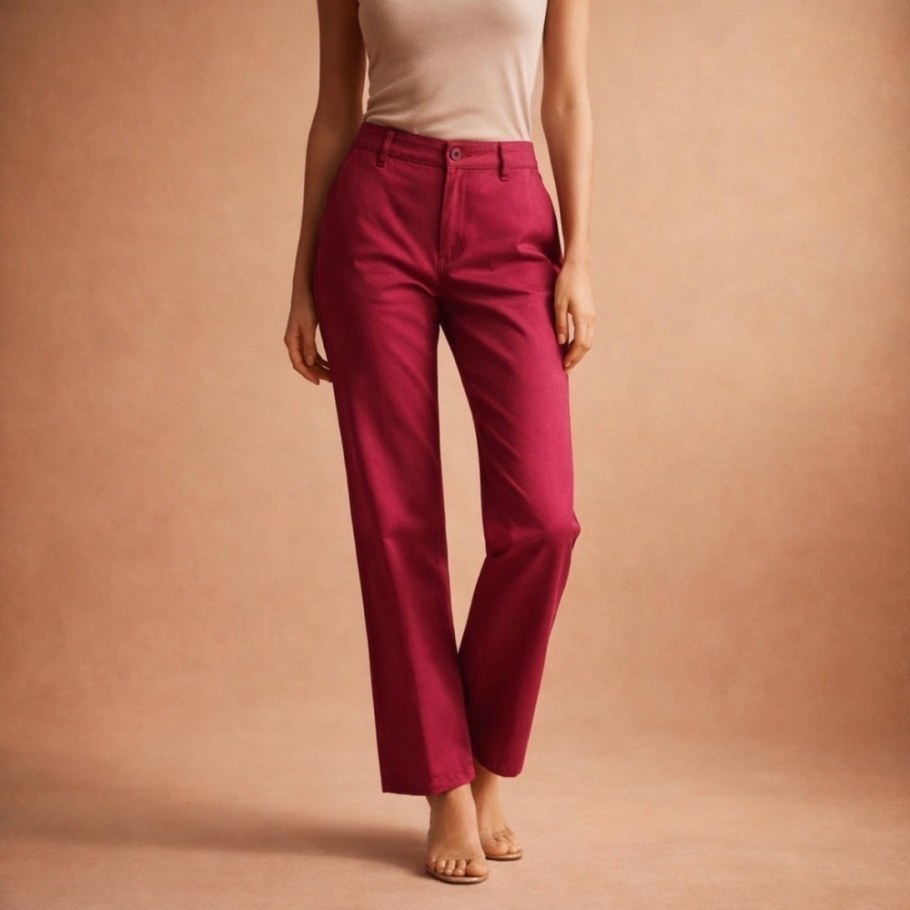 Croft & Barrow Red Straight-Leg Pants | Women’s Size 8